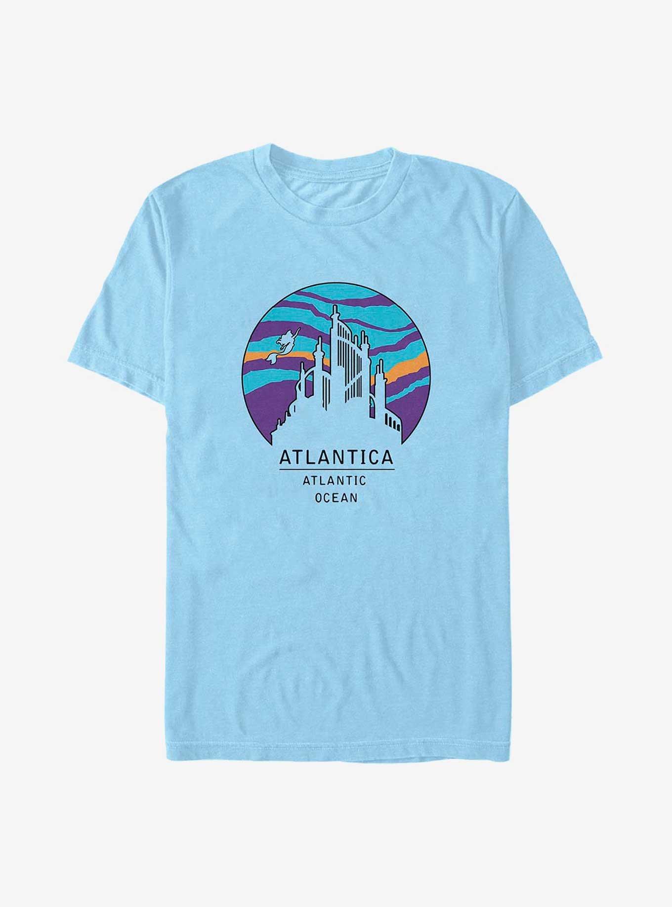 Disney The Little Mermaid Atlantica Logo T-Shirt, LT BLUE, hi-res