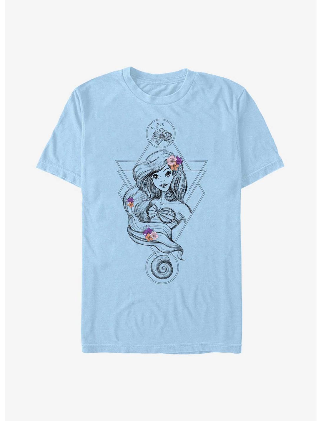 Disney The Little Mermaid Boho Ariel T-Shirt, LT BLUE, hi-res