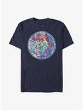 Disney The Little Mermaid Ariel Stained Glass T-Shirt, NAVY, hi-res