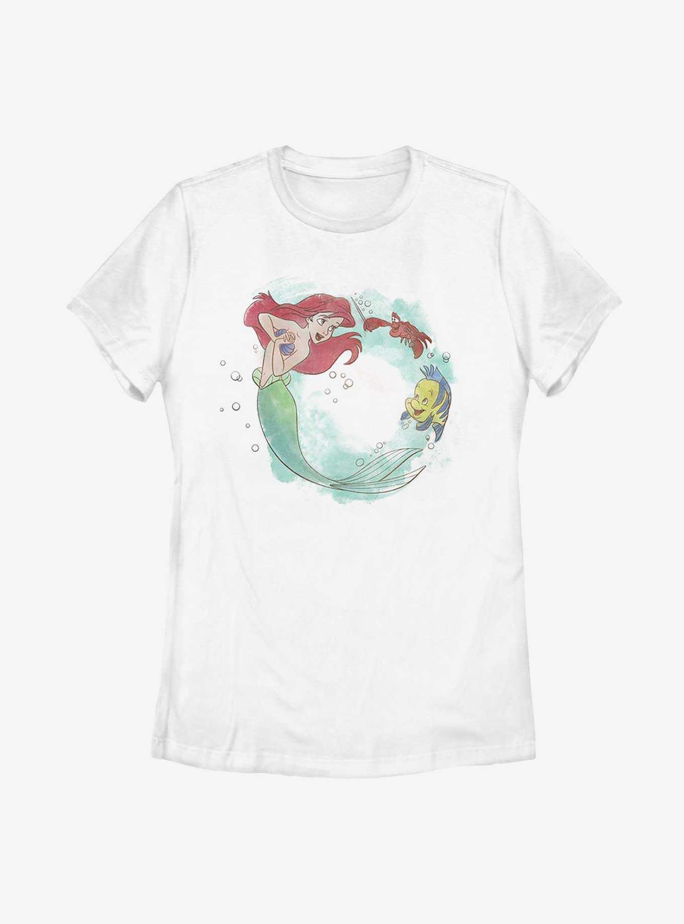Disney The Little Mermaid Ariel, Flounder, and Sebastian Womens T-Shirt, , hi-res