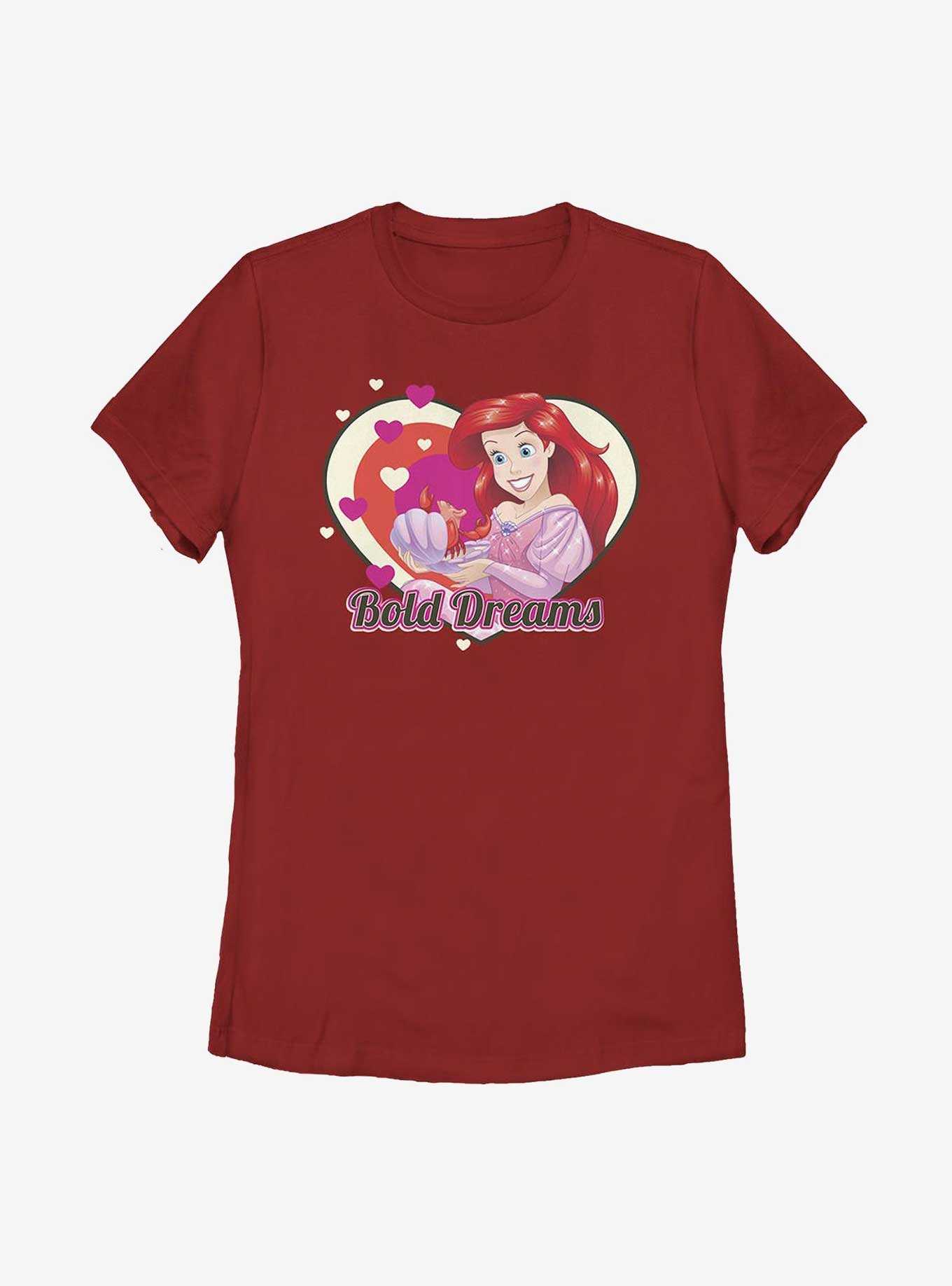 Disney The Little Mermaid Ariel Heart Bold Dreams Womens T-Shirt, , hi-res