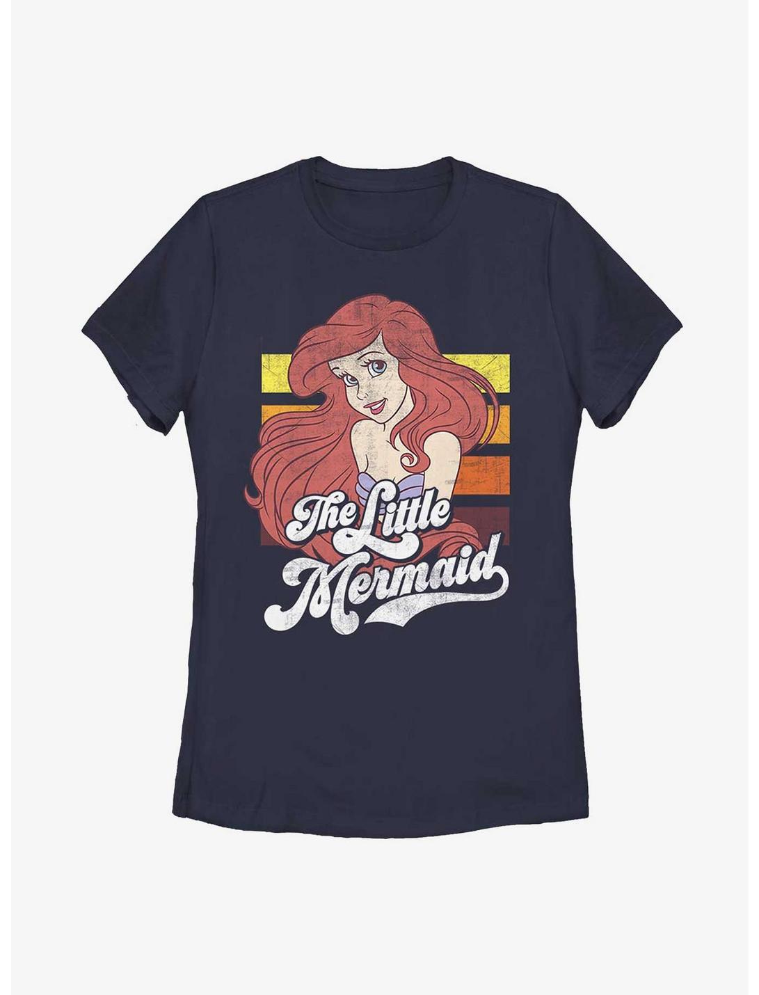 Disney The Little Mermaid Ariel Smile Womens T-Shirt, NAVY, hi-res