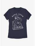 Disney The Little Mermaid Ariel Born From The Waves Womens T-Shirt, NAVY, hi-res