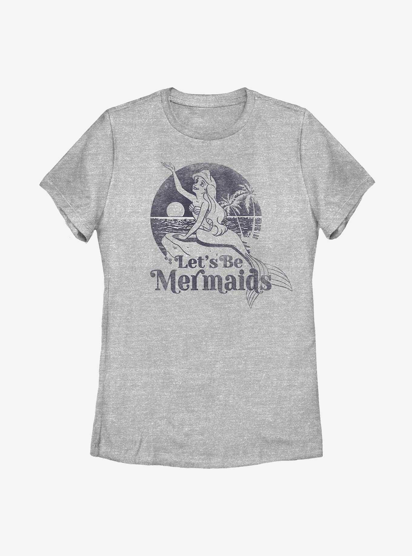 Disney The Little Mermaid Let's Be Mermaids Womens T-Shirt, ATH HTR, hi-res