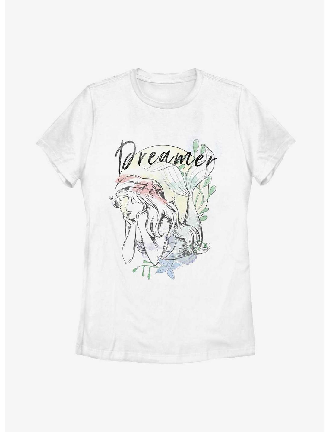 Disney The Little Mermaid Dreamer Womens T-Shirt, WHITE, hi-res