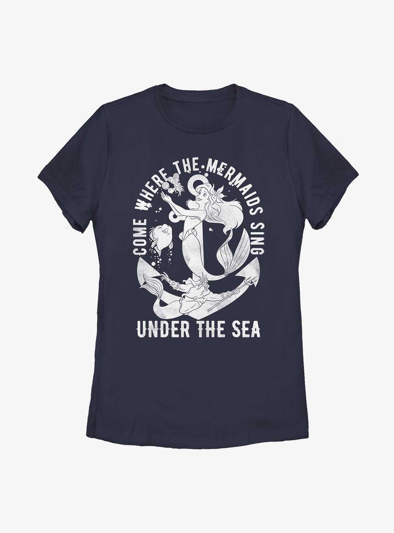 Disney The Little Mermaid Under The Sea Where The Mermaids Sing Womens T-Shirt, , hi-res