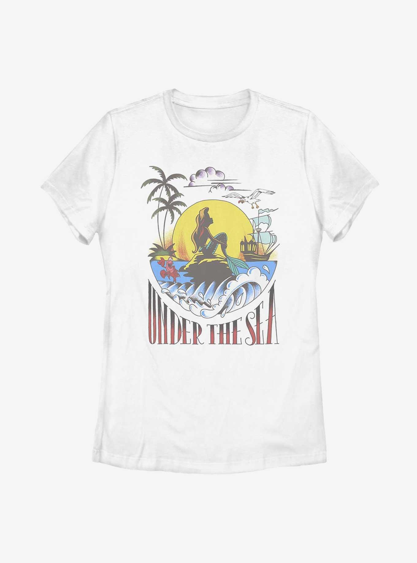 Disney The Little Mermaid Sunset Poster Womens T-Shirt, , hi-res