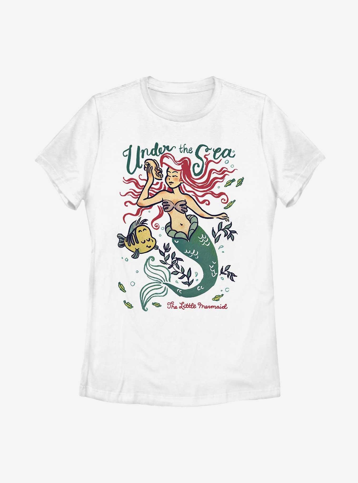 Disney The Little Mermaid Sweet Water Womens T-Shirt, WHITE, hi-res