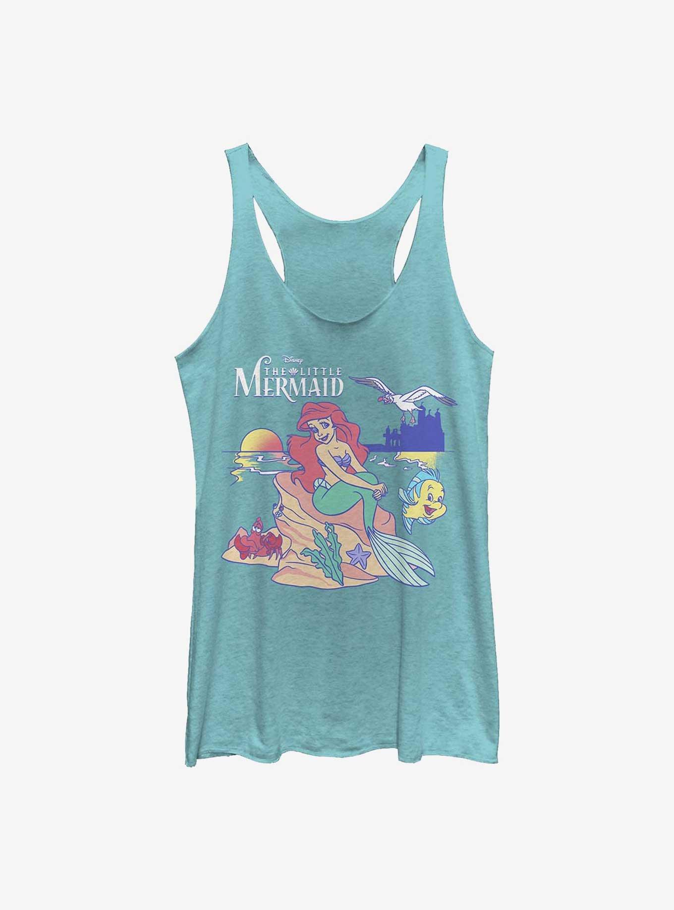 Disney The Little Mermaid Seaside Besties Logo Womens Tank Top, , hi-res