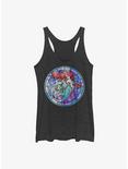 Disney The Little Mermaid Ariel Stained Glass Womens Tank Top, BLK HTR, hi-res