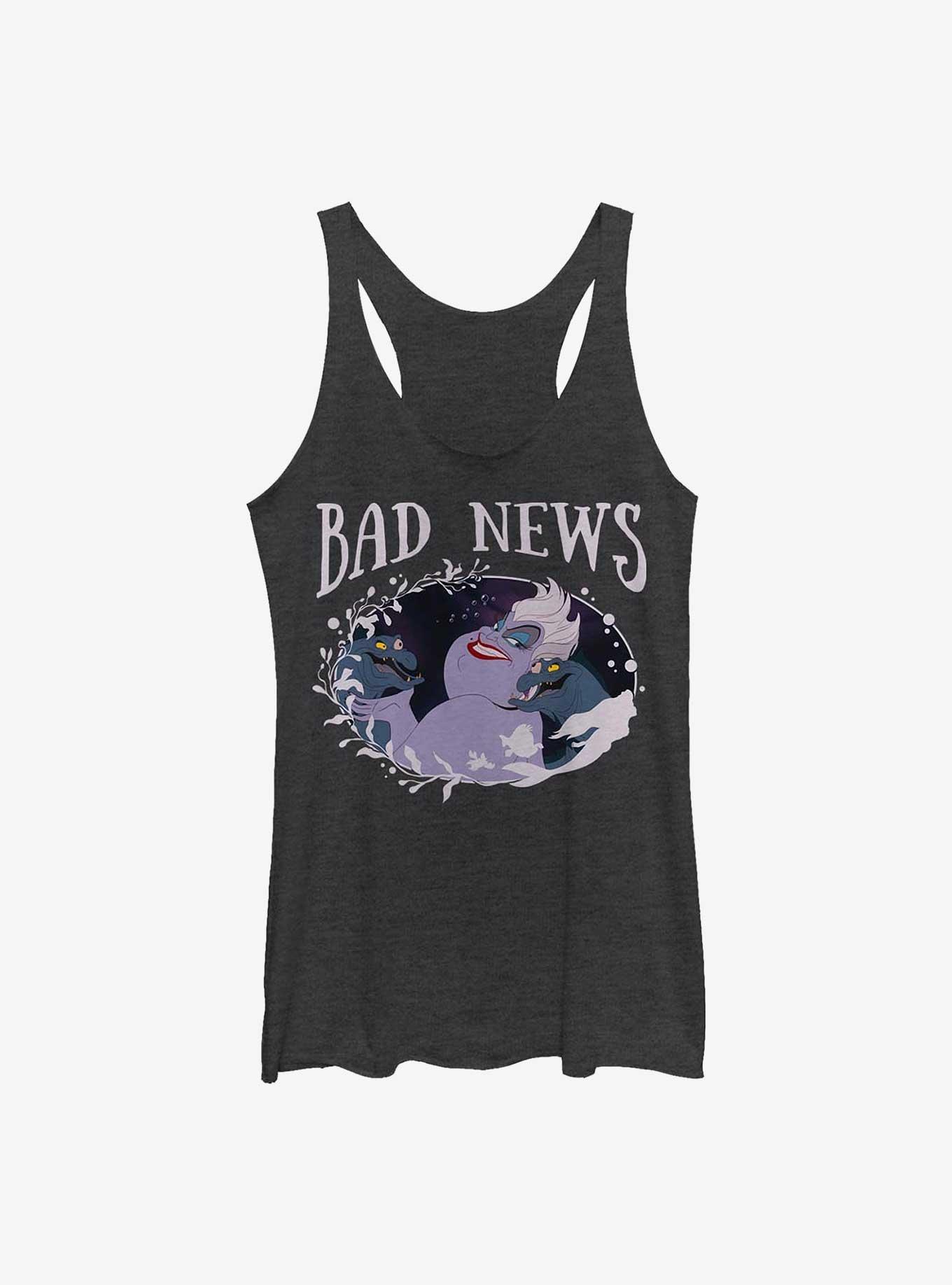 Disney The Little Mermaid Ursula Bad News Womens Tank Top, BLK HTR, hi-res