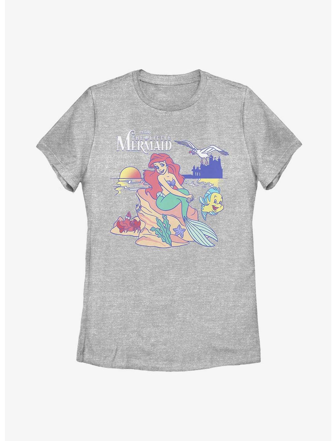 Disney The Little Mermaid Seaside Besties Logo Womens T-Shirt, ATH HTR, hi-res
