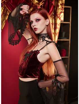 Interview With The Vampire Velvet Lace Girls Corset, , hi-res