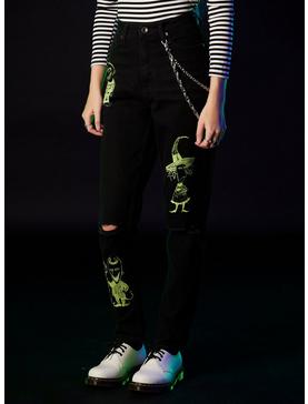 Her Universe The Nightmare Before Christmas Oogie Boogie & His Boys Glow-In-The-Dark Mom Jeans, , hi-res