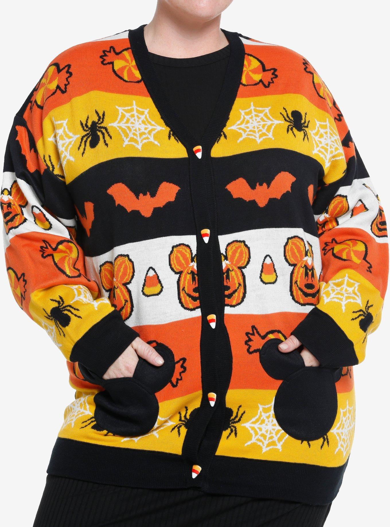 Her Universe Disney Halloween Icons Stripe Cardigan Plus Size, MULTI, hi-res