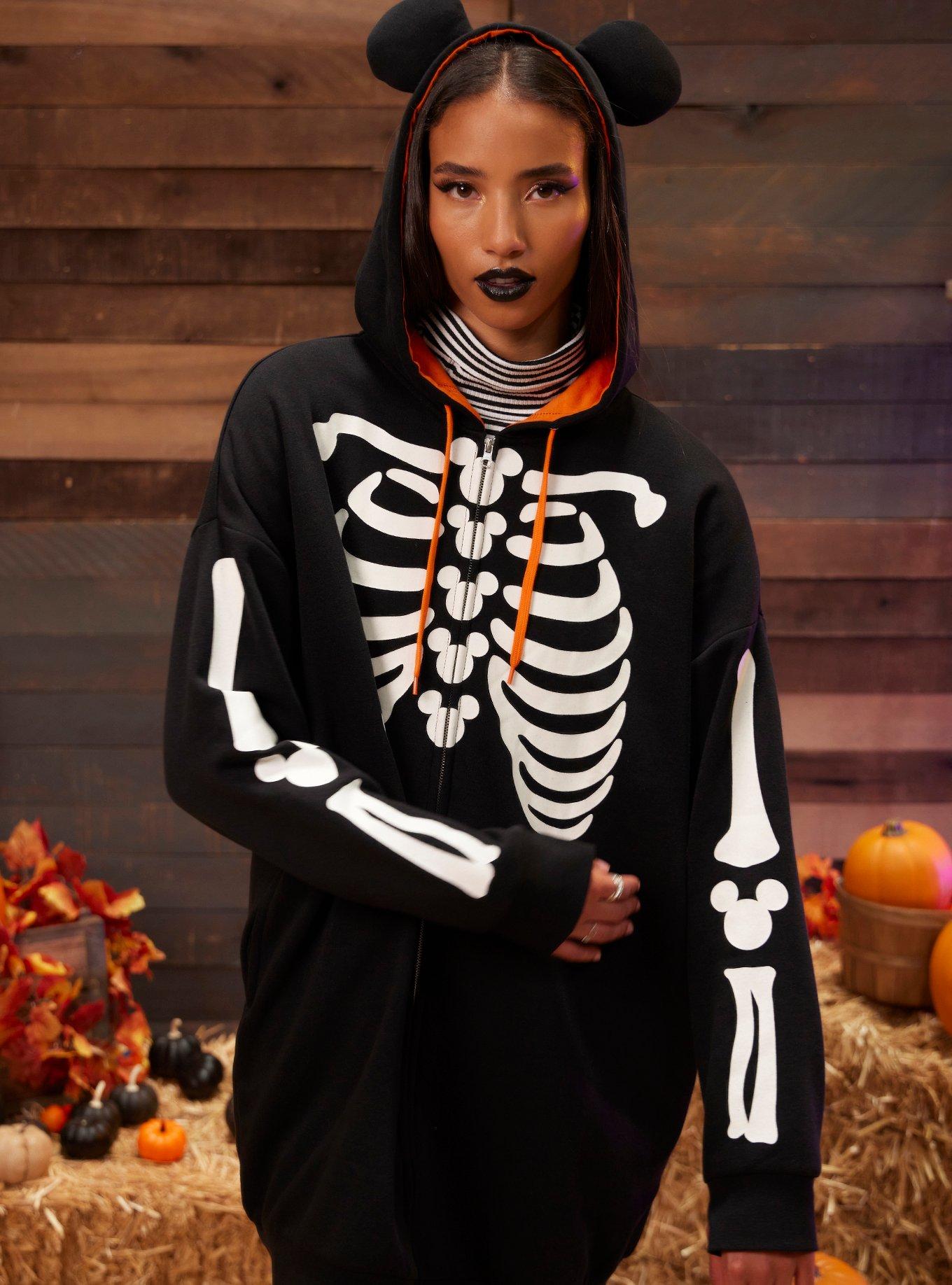 Her Universe Disney Halloween Mickey Mouse Skeleton Hoodie Dress, , hi-res