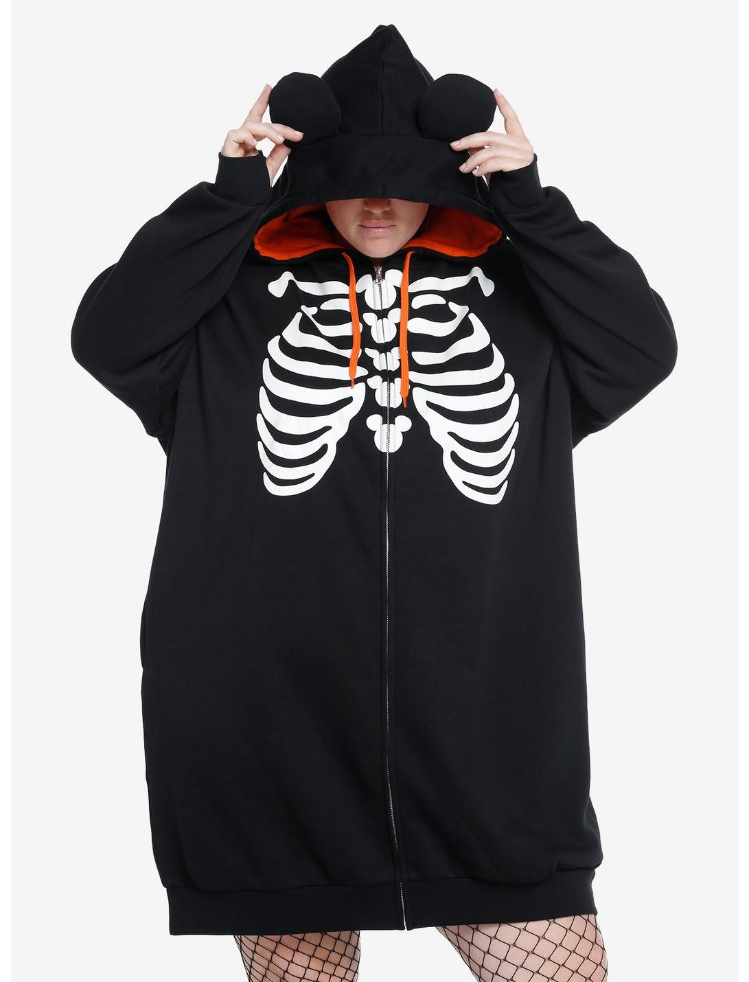 Her Universe Disney Halloween Skeleton Hoodie Dress Plus Size, MULTI, hi-res
