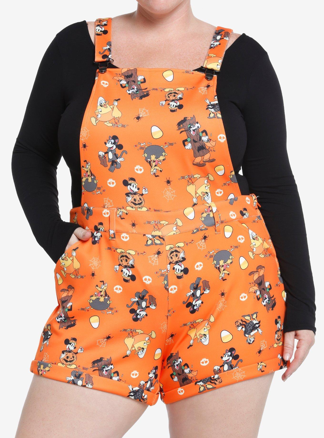 Her Universe Disney Halloween Vintage Costume Scuba Shortalls Plus Size, MULTI, hi-res