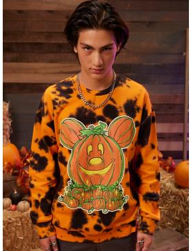 Our Universe Disney Halloween Mickey Mouse Pumpkin Tie-Dye Sweatshirt, , hi-res