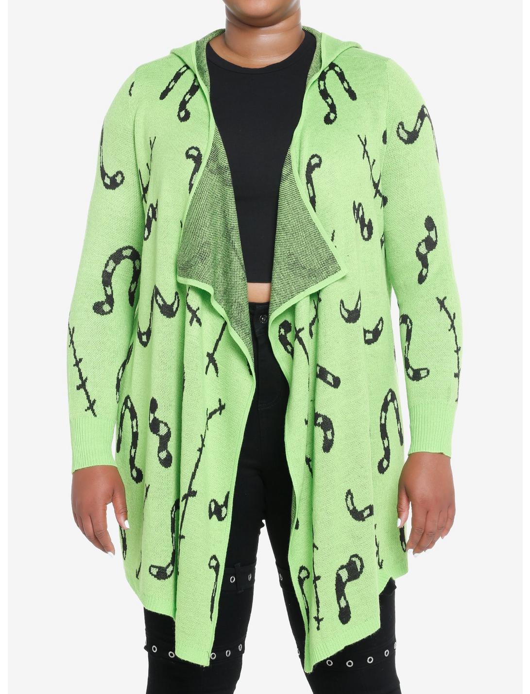 Her Universe The Nightmare Before Christmas Oogie Boogie Glow-In-The-Dark Drape Cardigan Plus Size, MULTI, hi-res
