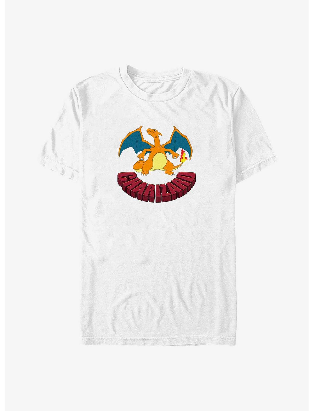 Pokemon Charizard Logo Big & Tall T-Shirt, WHITE, hi-res