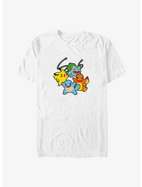 Plus Size Pokemon Classic Group Pikachu, Squirtle, Bulbasaur, and Charmander Big & Tall T-Shirt, , hi-res