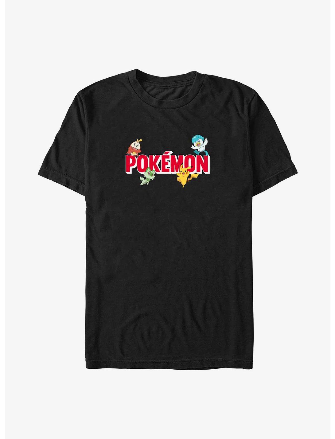 Pokemon Logo Big & Tall T-Shirt, BLACK, hi-res