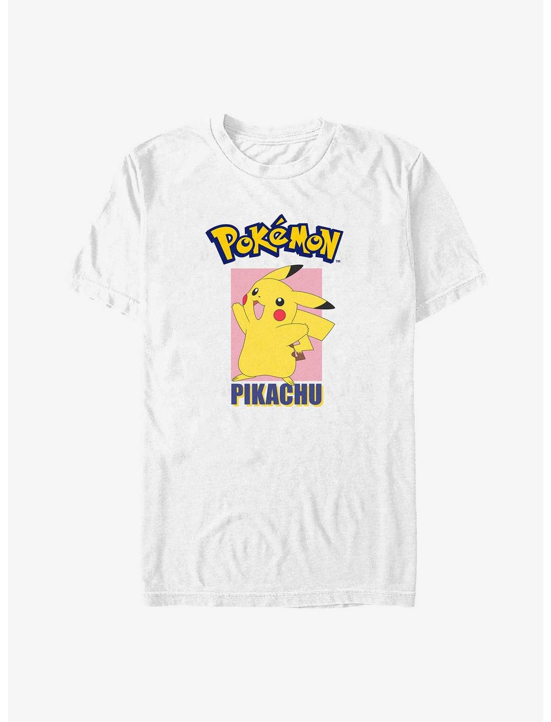 Pokemon Pikachu Jump Poster Big & Tall T-Shirt, WHITE, hi-res