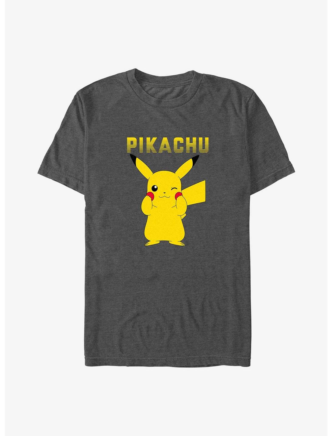 Pokemon Pikachu Red Cheeks Big & Tall T-Shirt, CHAR HTR, hi-res