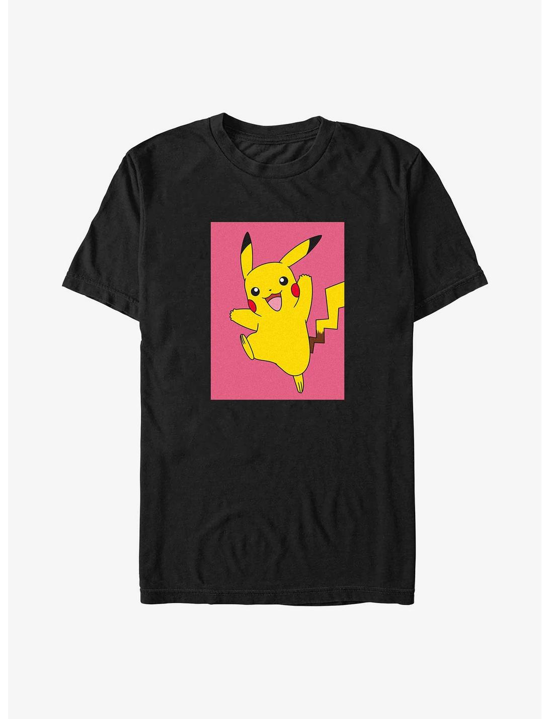 Pokemon Pikachu Leap Poster Big & Tall T-Shirt, BLACK, hi-res