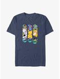 Pokemon MewTwo, Pikachu, and Psyduck Skateboard Deck Art Big & Tall T-Shirt, NAVY HTR, hi-res