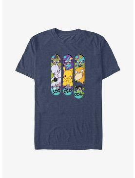 Pokemon MewTwo, Pikachu, and Psyduck Skateboard Deck Art Big & Tall T-Shirt, , hi-res