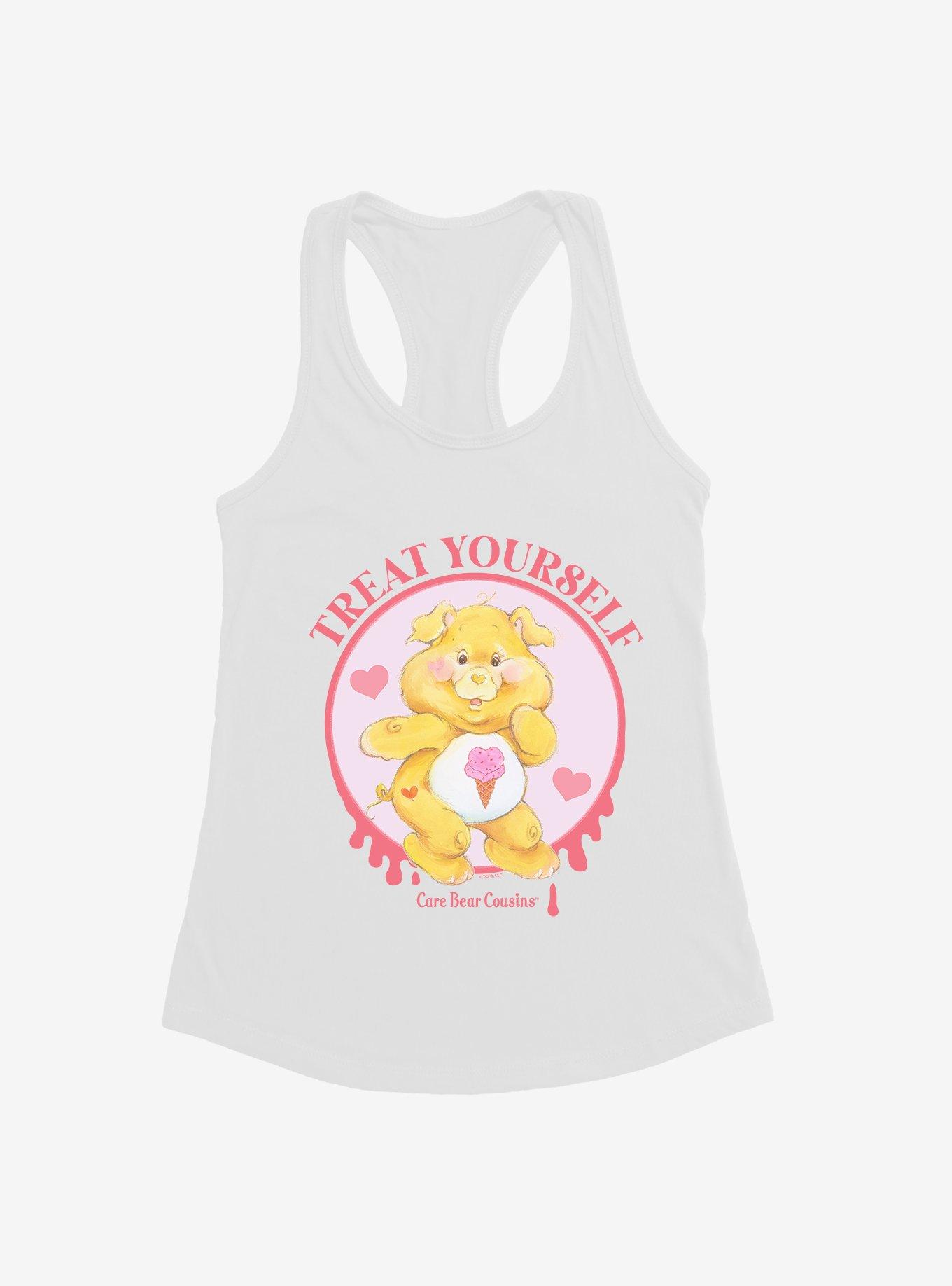 Care Bear Cousins Treat Heart Pig Treat Yourself Girls Tank, WHITE, hi-res