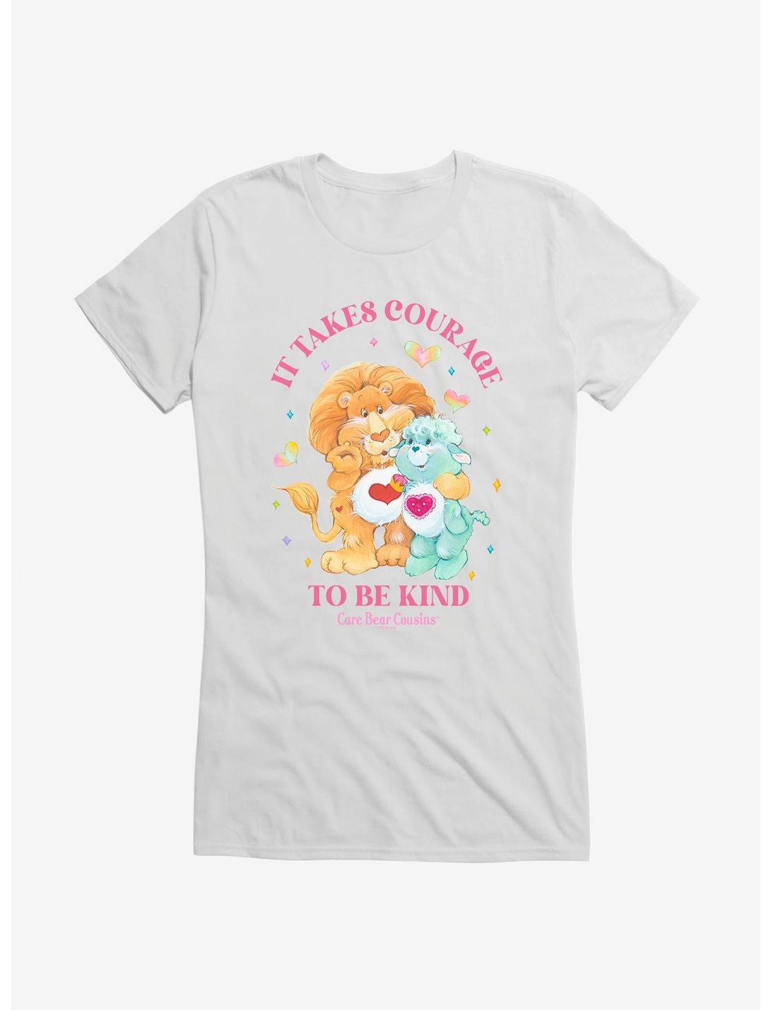 Care Bear Cousins Brave Heart Lion & Gentle Heart Lamb Be Kind Girls T-Shirt, WHITE, hi-res