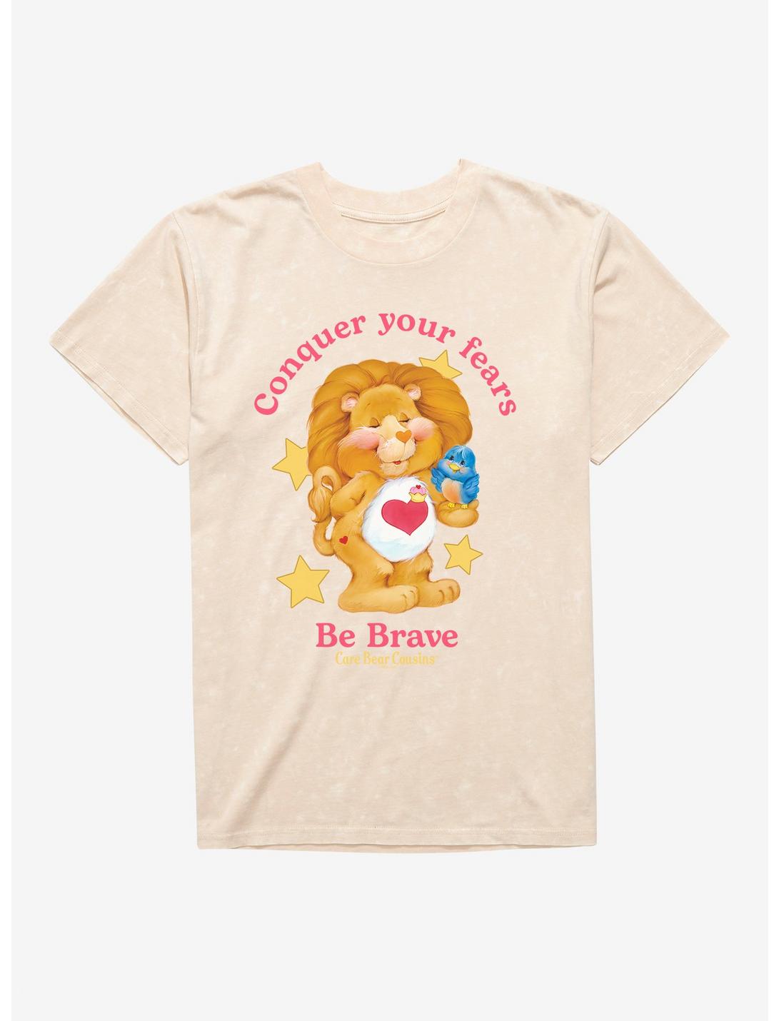 Care Bear Cousins Brave Heart Lion Be Brave Mineral Wash T-Shirt, NATURAL MINERAL WASH, hi-res