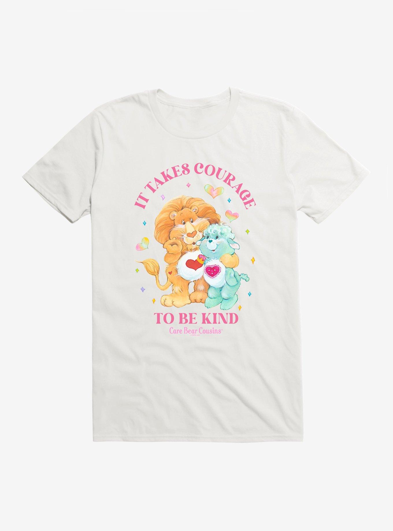 Care Bear Cousins Brave Heart Lion & Gentle Heart Lamb Be Kind T-Shirt, WHITE, hi-res