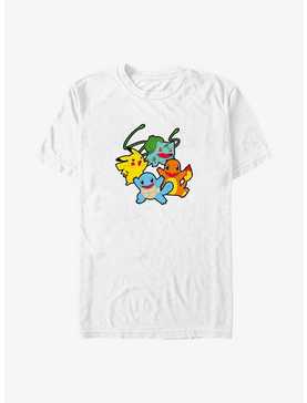 Pokemon Classic Group Pikachu, Squirtle, Bulbasaur, and Charmander Big & Tall T-Shirt, , hi-res