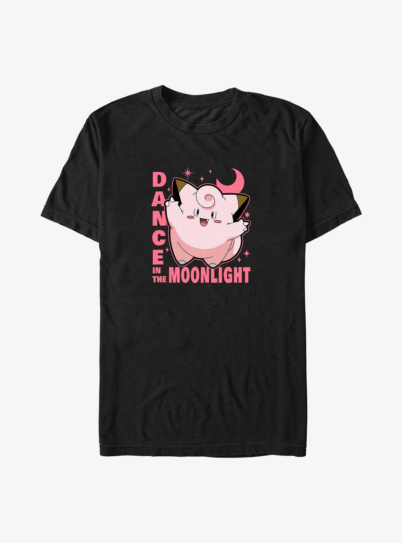 Pokemon Clefairy Dance In The Moonlight Big & Tall T-Shirt, BLACK, hi-res