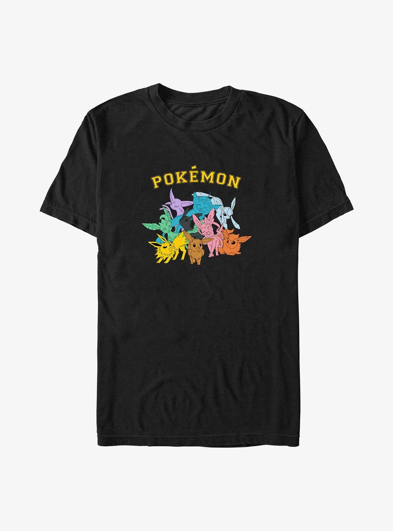 Pokemon Gotta Catch Eeveelutions Big & Tall T-Shirt, BLACK, hi-res
