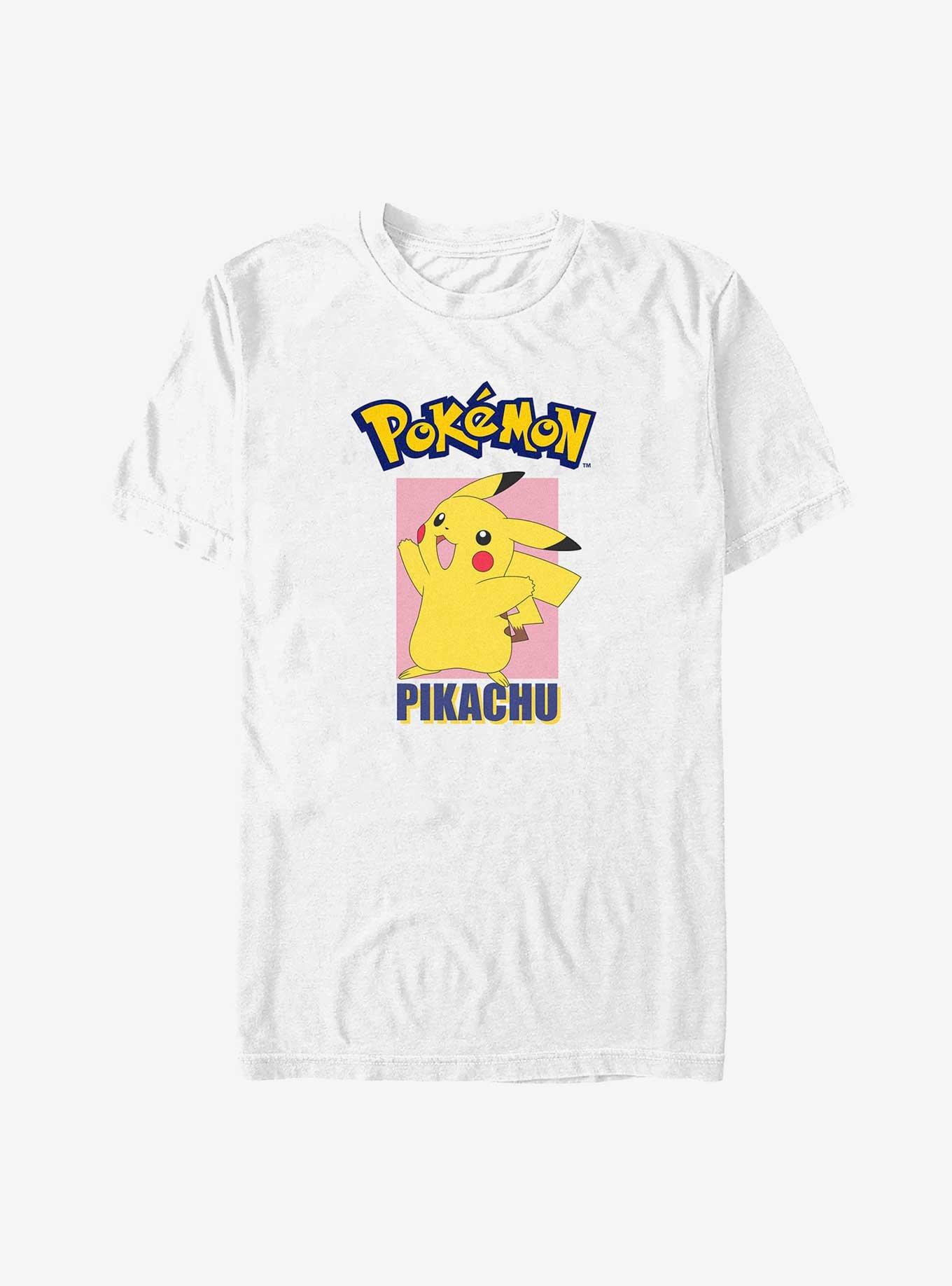 Pokemon Pikachu Jump Poster Big & Tall T-Shirt, WHITE, hi-res