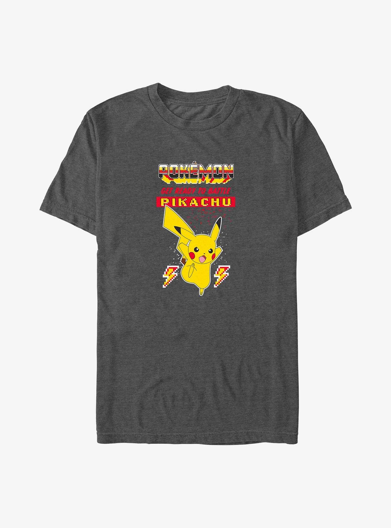 Pokemon Pikachu Ready To Battle Big & Tall T-Shirt, CHAR HTR, hi-res