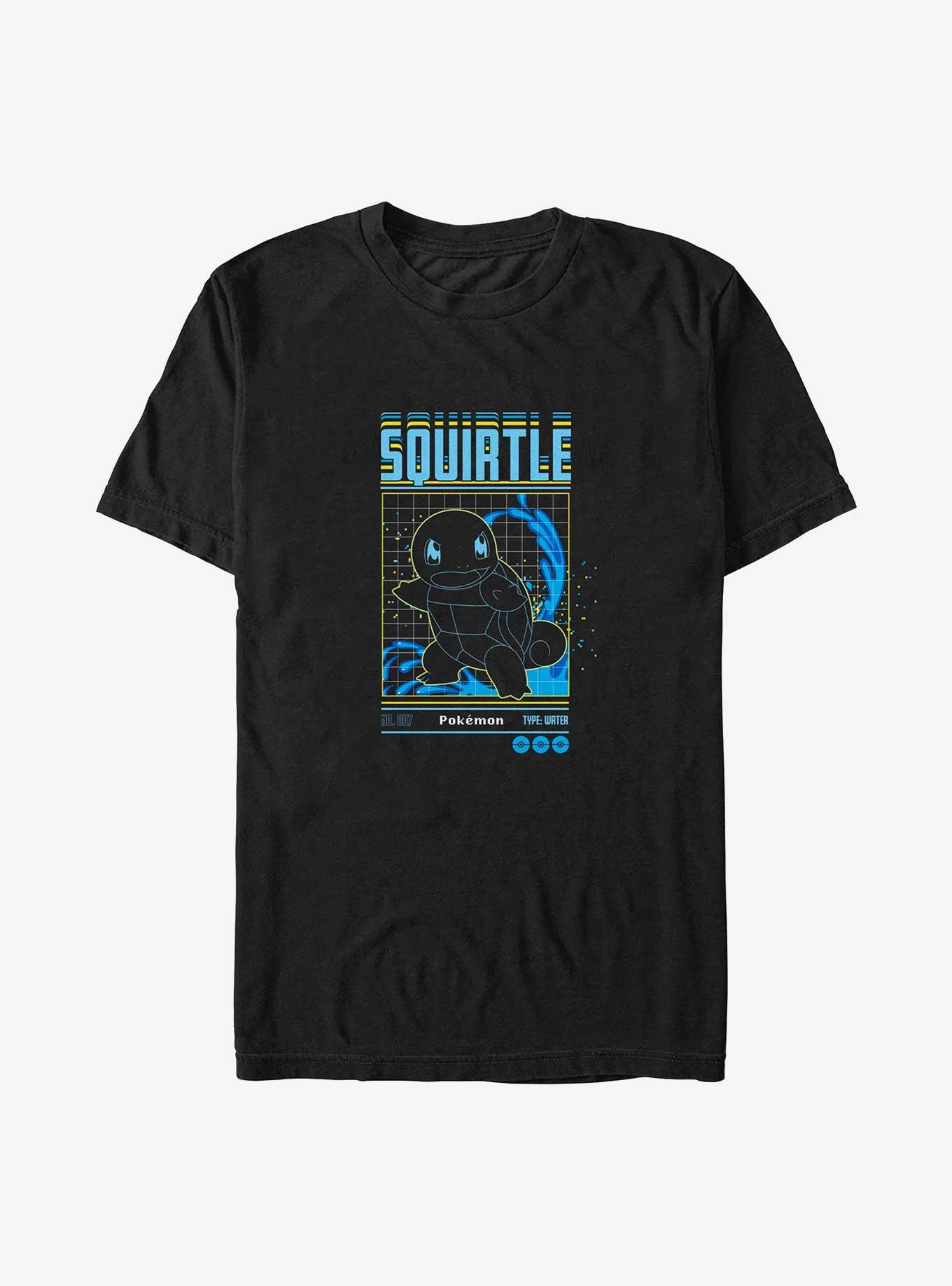 Pokemon Squirtle Grid Big & Tall T-Shirt, BLACK, hi-res