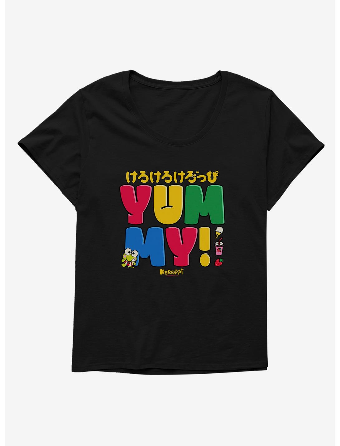 Keroppi Yummy! Womens T-Shirt Plus Size, BLACK, hi-res