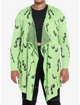Her Universe The Nightmare Before Christmas Oogie Boogie Glow-In-The-Dark Girls Drape Cardigan Plus Size, , hi-res