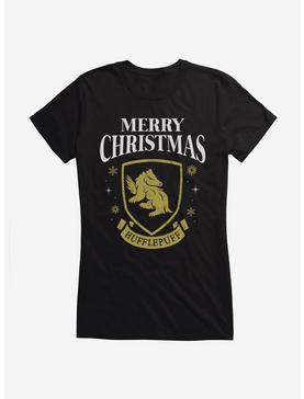 Harry Potter Merry Christmas Hufflepuff Girls T-Shirt, , hi-res