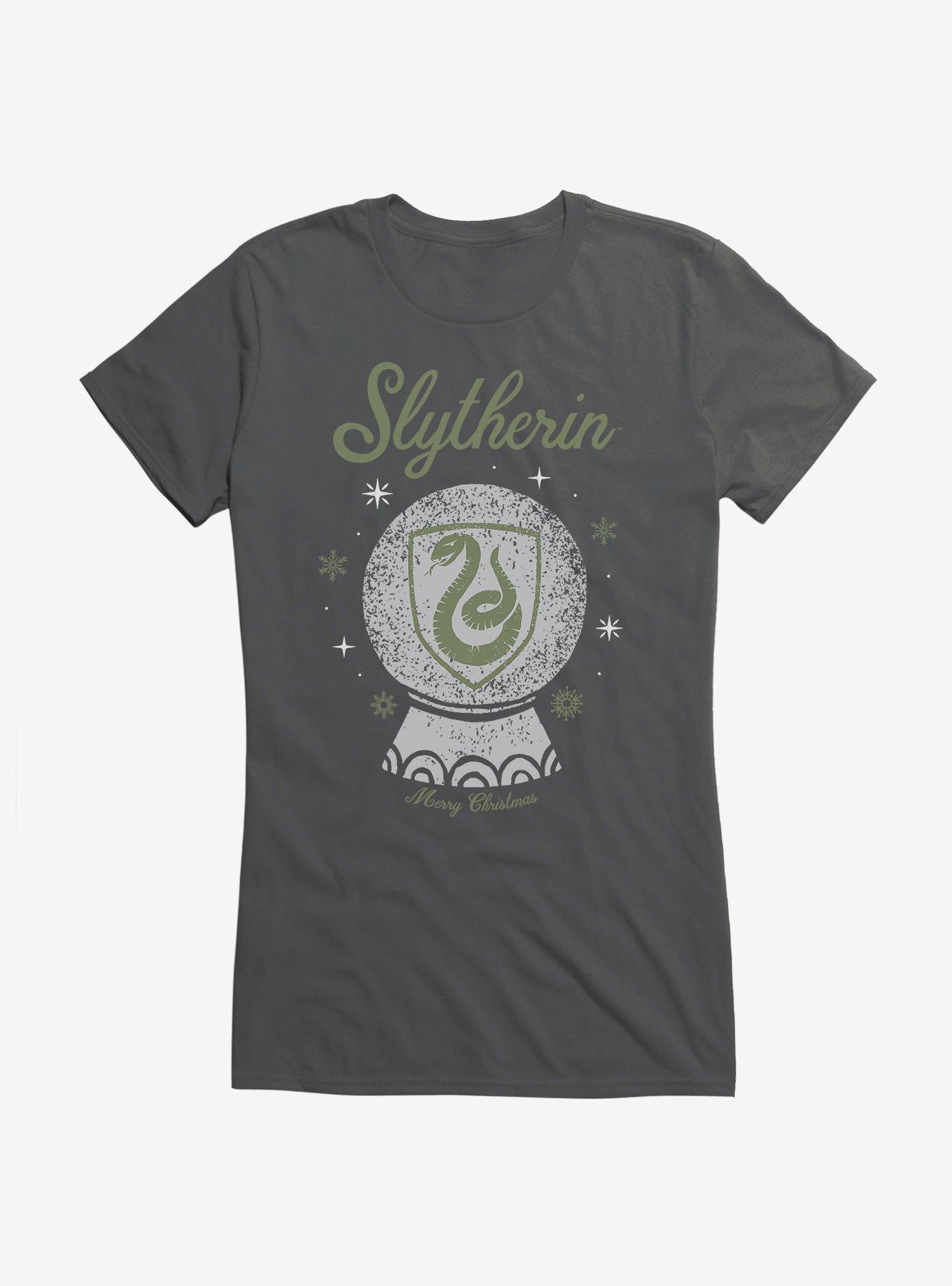 Harry Potter Snow Globe Slytherin Girls T-Shirt, CHARCOAL, hi-res