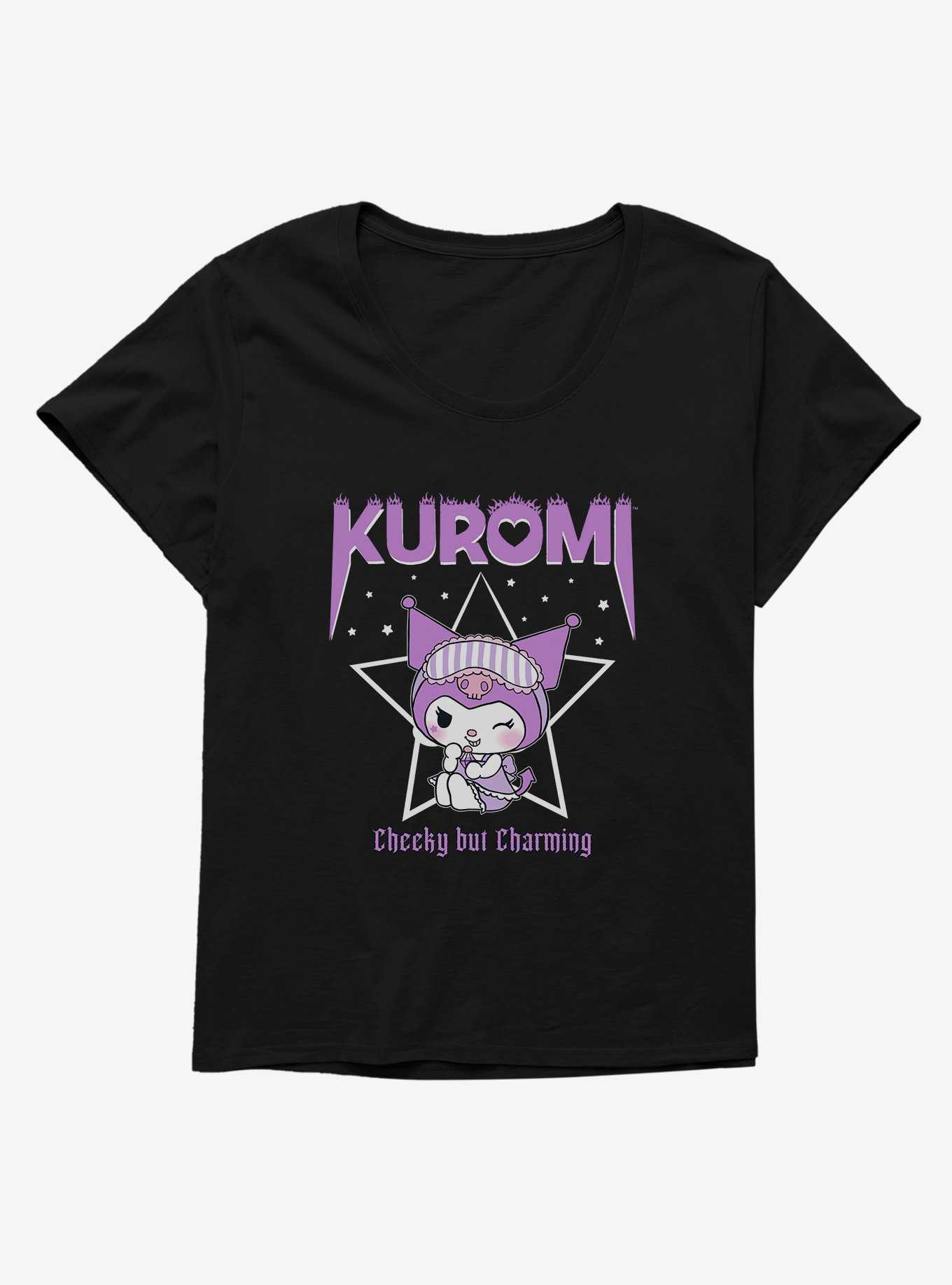 Kuromi Cheeky But Charming Womens T-Shirt Plus Size, , hi-res