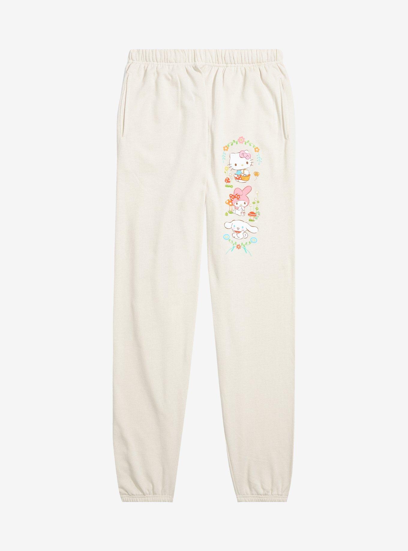 Sanrio Hello Kitty and Friends Mushroom Joggers - BoxLunch Exclusive, OATMEAL, hi-res