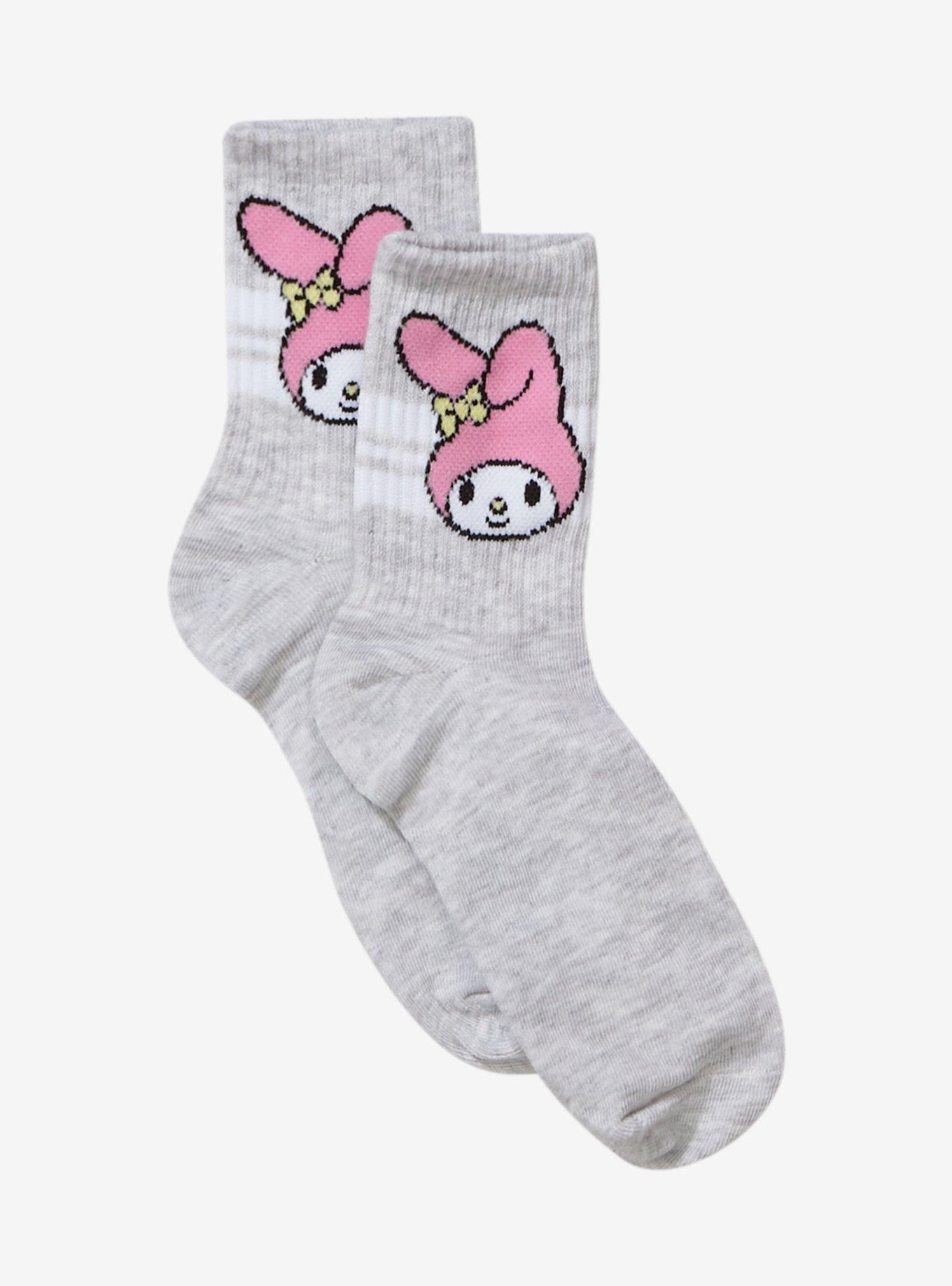 Sanrio Hello Kitty and Friends My Melody & Hello Kitty Portrait Crew Socks, , hi-res