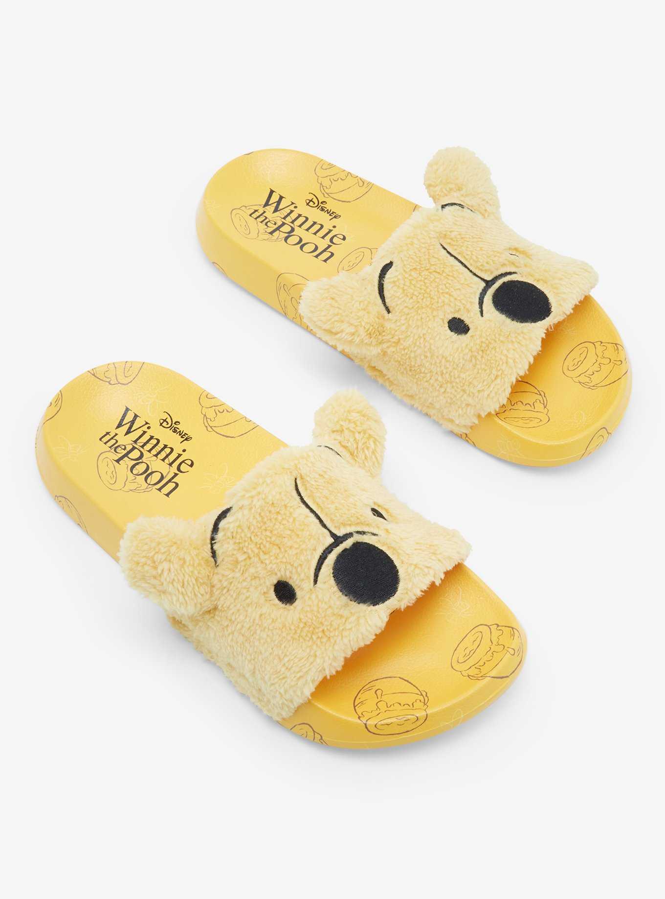 Disney Winnie the Pooh Figural Pooh Bear Slide Sandals- BoxLunch Exclusive, , hi-res